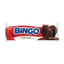 BINGO COOKIE DOUBLE CHOCOLATE 10/28G (PACK)