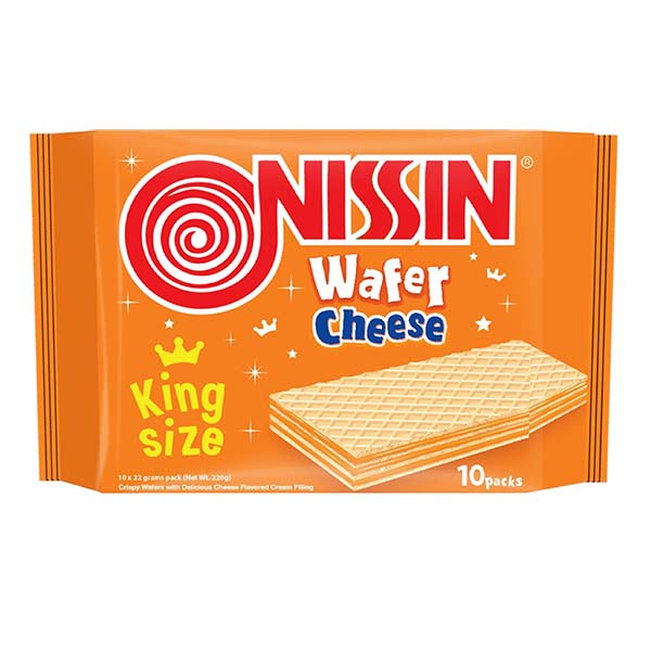 NISSIN WAFER CHEESE KING 10/22G (PACK)