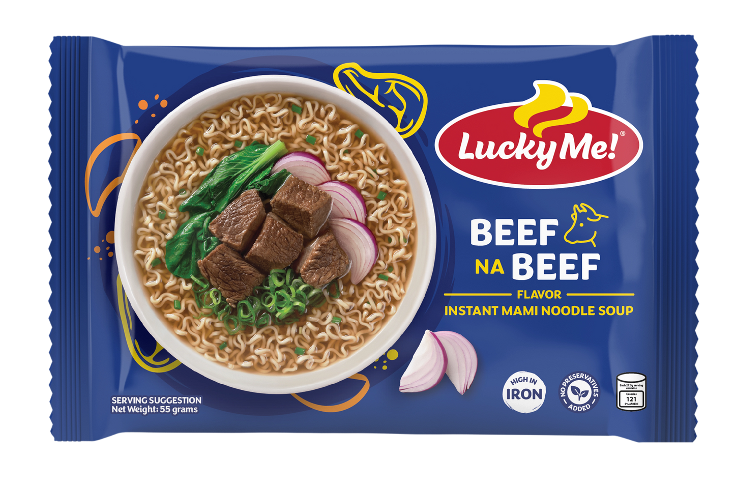 Lucky Me! Instant Noodles Beef 72/55g (CASE)